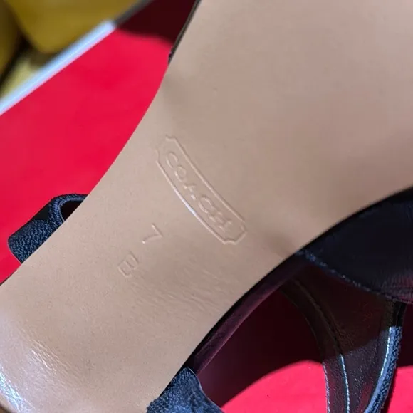 🔥 🔥 🔥 Coach Black Strappy High Heel Sandals