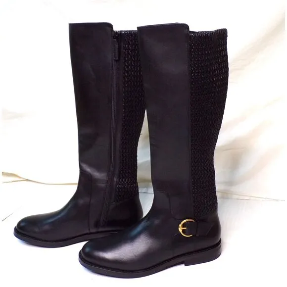 🆕 COLE HAAN Clover Stretch Tall Knee High Boot 6 Black