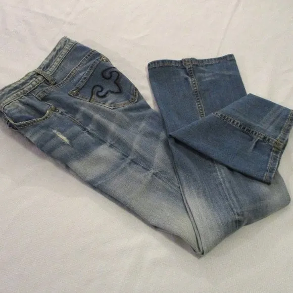 🌹💖 EXPRESS VINTAGE REROCK BOOT CUT JEANS – SIZE 2R – NWOT 🌹💖