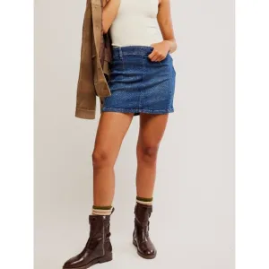 🆕 FREE PEOPLE We The Free Daylight Denim Mini Skirt / Helix