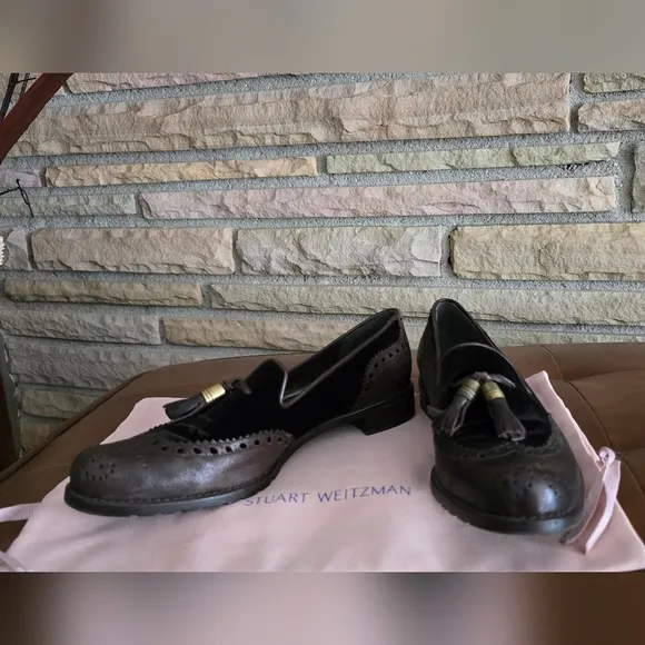 🐢 Stuart Weitzman Guything Tassel Wingtip Loafers Size 7