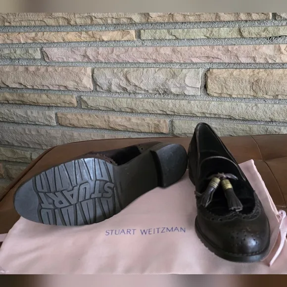 🐢 Stuart Weitzman Guything Tassel Wingtip Loafers Size 7