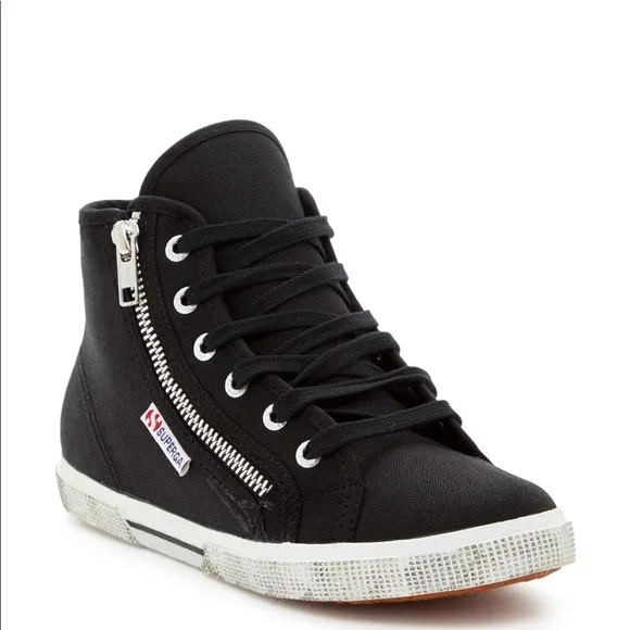 ❤️ SUPERGA ❤️ RARE COLLECTION LUXURY CANVAS UNISEX SUPER CUTE HIGH TOP SNEAKERS
