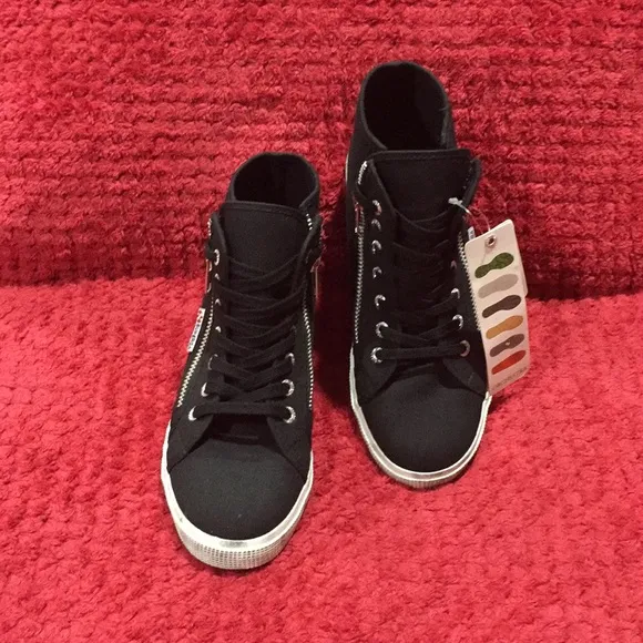 ❤️ SUPERGA ❤️ RARE COLLECTION LUXURY CANVAS UNISEX SUPER CUTE HIGH TOP SNEAKERS
