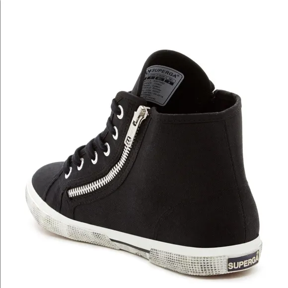 ❤️ SUPERGA ❤️ RARE COLLECTION LUXURY CANVAS UNISEX SUPER CUTE HIGH TOP SNEAKERS