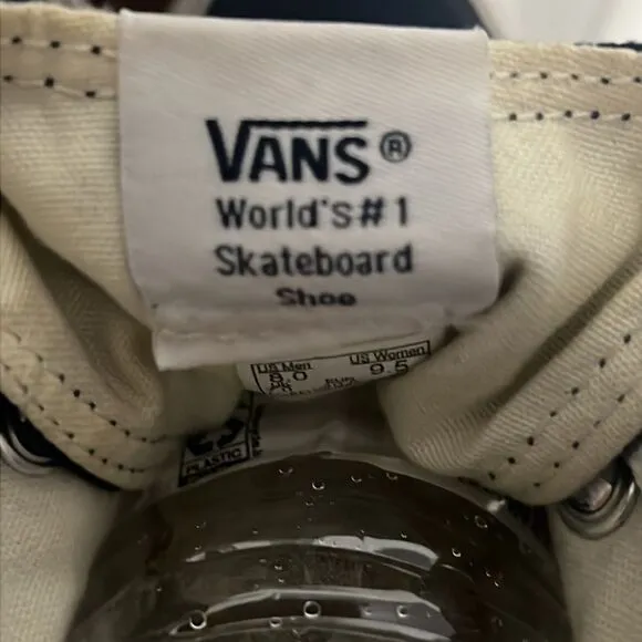 🔥🔥 VANS OLD SKOOL SK8 Hi Canvas Navy Sneakers - Men 8 / Women 9.5 - EXCELLENT