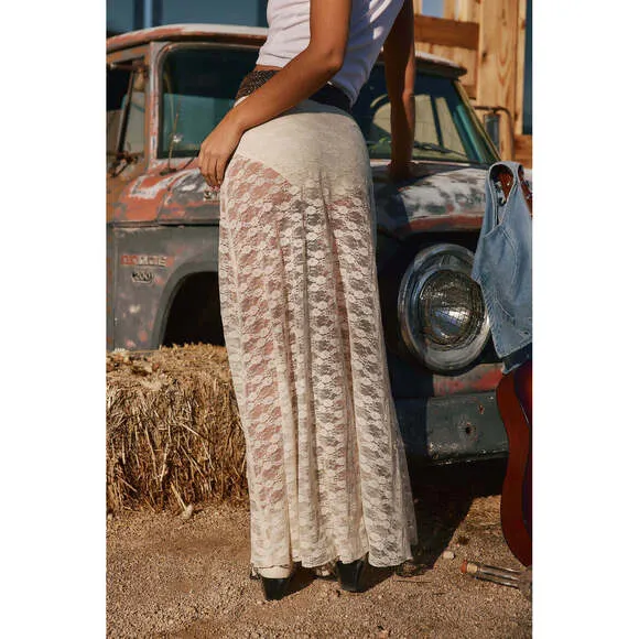 12th Tribe Odessa White Lace Maxi Skirt Size MM PRE-ORDER LATE JAN 2025