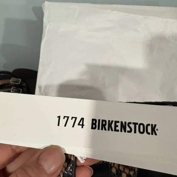 1774 Birkenstock Florida Snake-Embossed Trio Slide Sandals | size 40 (9.5)