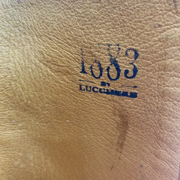 1883 By Lucchese Riding Boots Tall Brown Zip N8750 Size 9 Run Small Please Read