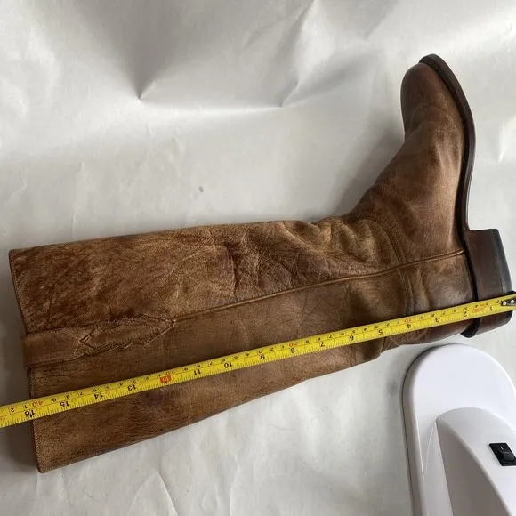 1883 By Lucchese Riding Boots Tall Brown Zip N8750 Size 9 Run Small Please Read