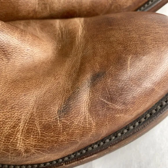 1883 By Lucchese Riding Boots Tall Brown Zip N8750 Size 9 Run Small Please Read