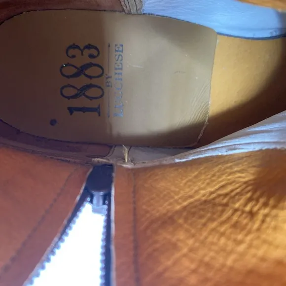 1883 By Lucchese Riding Boots Tall Brown Zip N8750 Size 9 Run Small Please Read