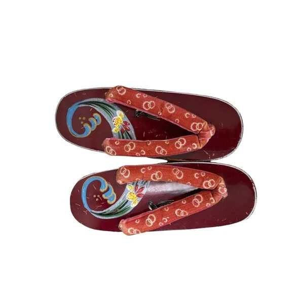1940s Japanese Pajama gift set souvenir with shoes scarves hair bow and fan