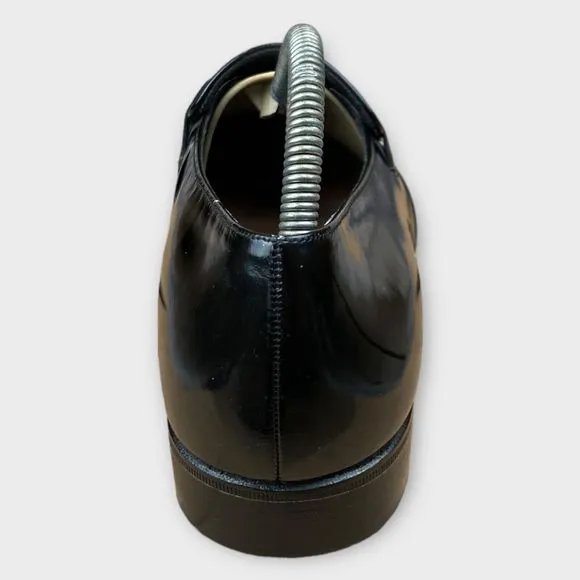 $195 Bally Men's 8 M Tuxedo Loafers Slip On Black Leather Fashion II France