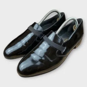 $195 Bally Men's 8 M Tuxedo Loafers Slip On Black Leather Fashion II France