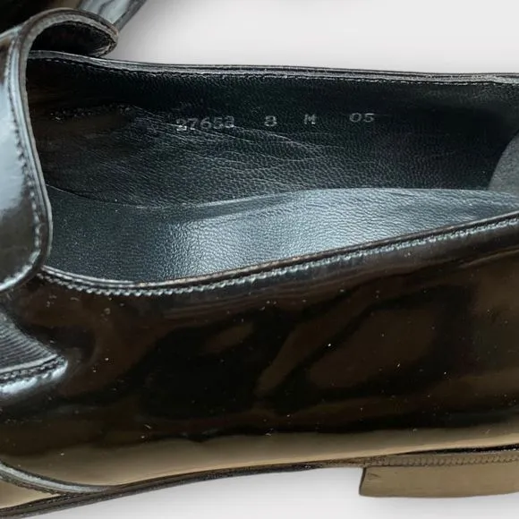$195 Bally Men's 8 M Tuxedo Loafers Slip On Black Leather Fashion II France