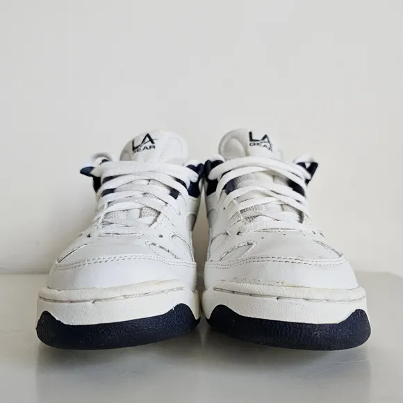 1996 LA Gear Women’s White Workout Walking Trainers Split Leather Sneakers 7.5