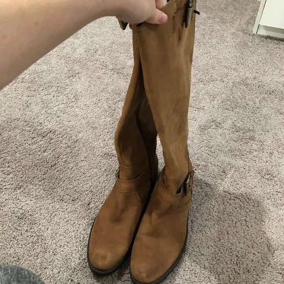 3 Eddie Bauer Suede Leather Riding Boots with buckle details size 11