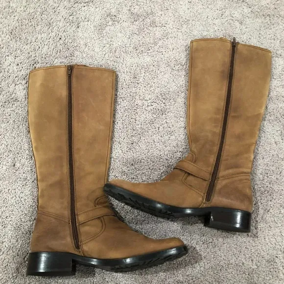 3 Eddie Bauer Suede Leather Riding Boots with buckle details size 11