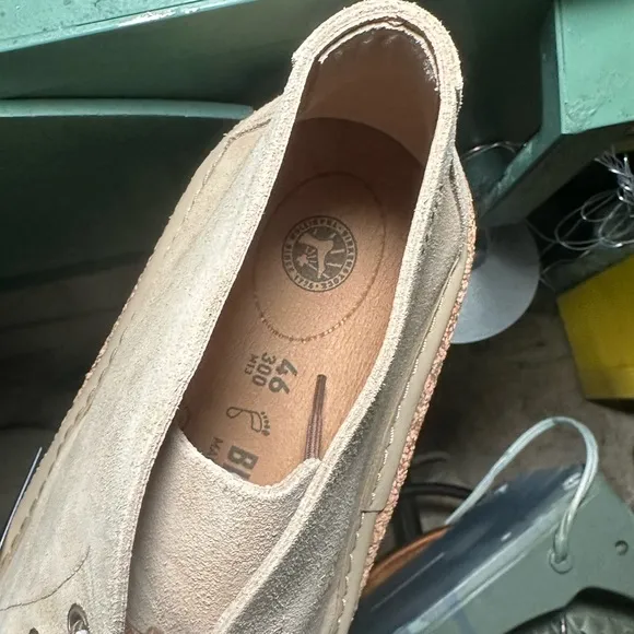 $300 New Birkenstock chukka boots in desert suede.