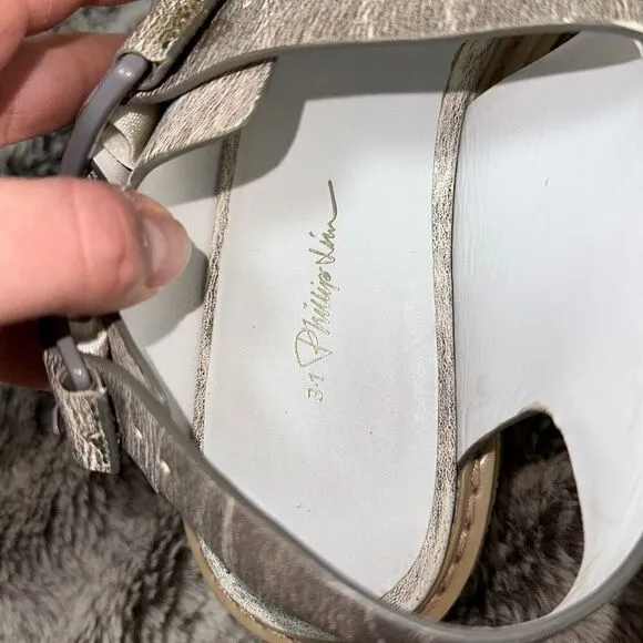 3.1 Phillip Lim thick tread platform sandals neutral | Sz 38.5