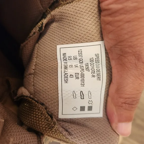 5.11 tactical speed 3.0 desert boots size 9.5
