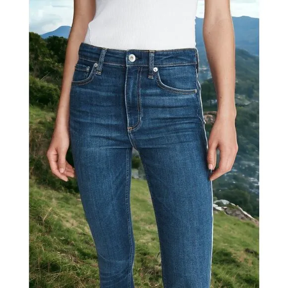 60% OFF NWT Rag &amp; Bone Nina High-Rise Ankle Cigarette Jeans Jasper  27 MSRP $240