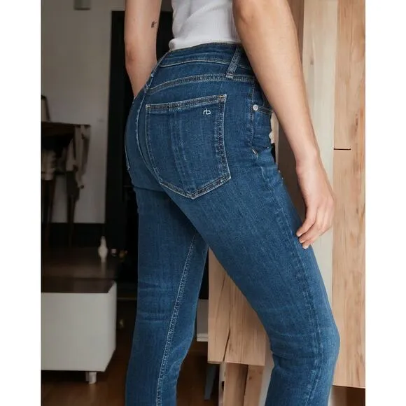 60% OFF NWT Rag &amp; Bone Nina High-Rise Ankle Cigarette Jeans Jasper  27 MSRP $240