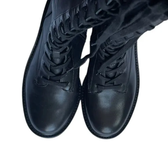 6.5 NWT Antonio Melani Dukees Lug Sole Tall Combat Boots 20th Anniversary Print