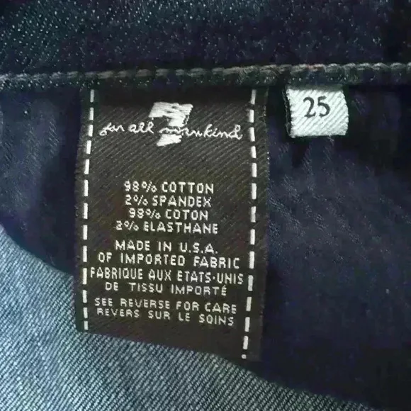 7 For All Mankind High Waist Bootcut Flare P3443805 26 70’s denim rare vintage
