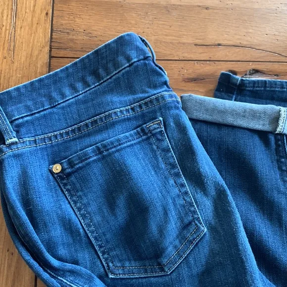 7 For All Mankind The High Waist Ankle Skinny Jeans Women’s Blue Denim Size 29