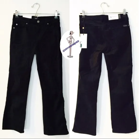 7FAM Velvet Crop Flares Jeans