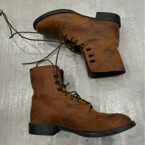 [8.5B]Ariat Brown WMN ATS Lace Up Combat Boots