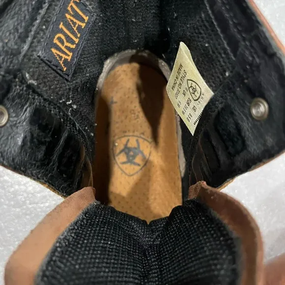 [8.5B]Ariat Brown WMN ATS Lace Up Combat Boots