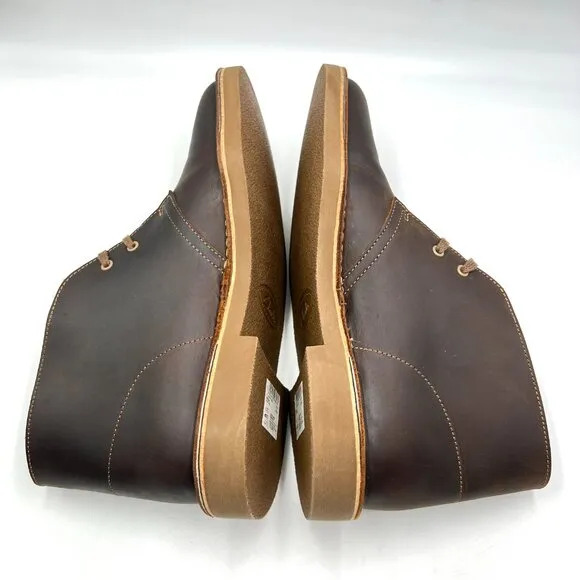 8W 8 WIDE WIDTH Clarks Mens Bushacre 2 Brown Leather Desert Chukka Boots Shoes