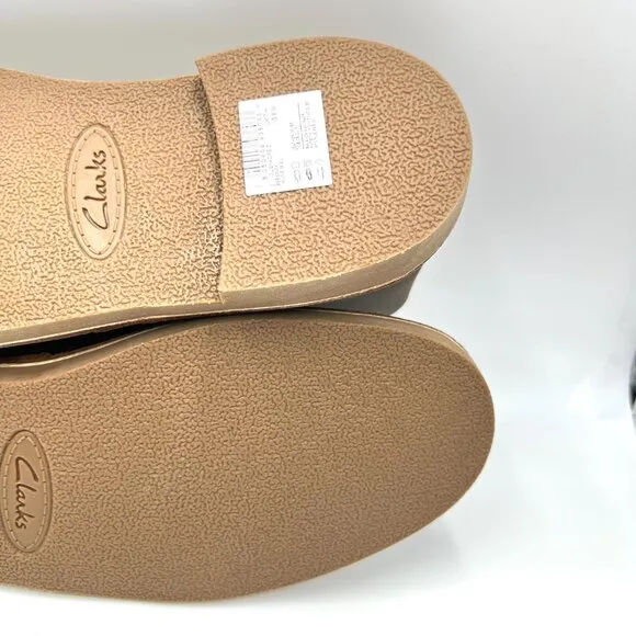 8W 8 WIDE WIDTH Clarks Mens Bushacre 2 Brown Leather Desert Chukka Boots Shoes