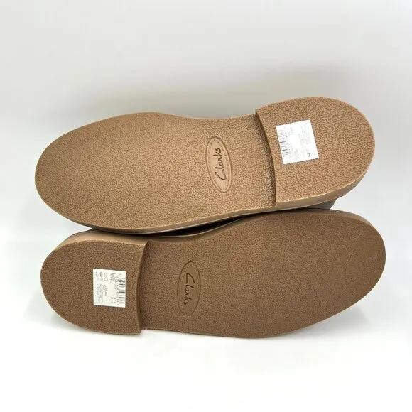 8W 8 WIDE WIDTH Clarks Mens Bushacre 2 Brown Leather Desert Chukka Boots Shoes