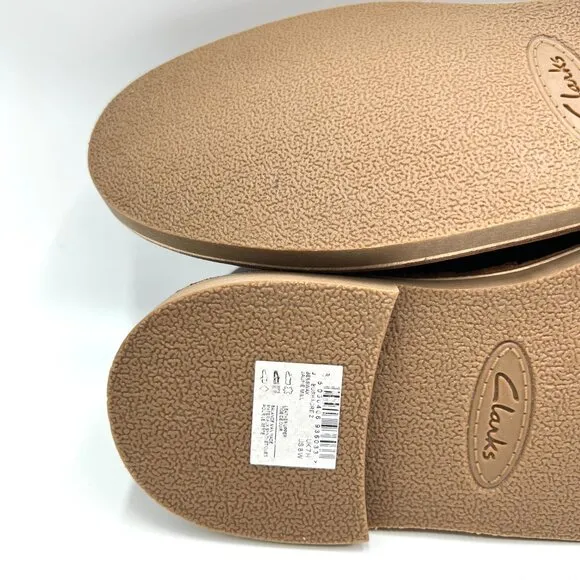 8W 8 WIDE WIDTH Clarks Mens Bushacre 2 Brown Leather Desert Chukka Boots Shoes