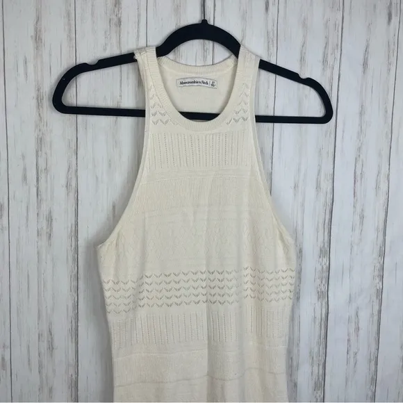 Abercrombie and Fitch ivory stretch knit dress