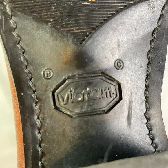 Abilene Men's Size 9D Cowboy Western Boots Brown Leather Vibram Sole