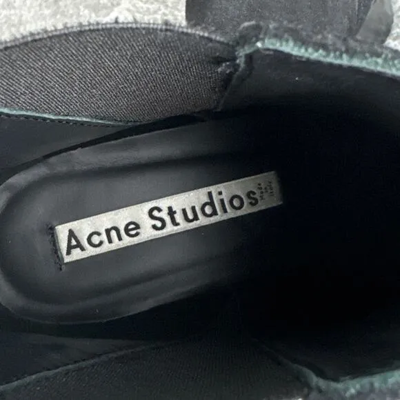 Acne Studios Jensen Bootie Black Suede Size 38 (US 8) Made in Italy