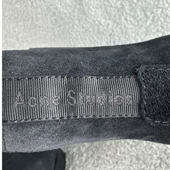 Acne Studios Jensen Bootie Black Suede Size 38 (US 8) Made in Italy