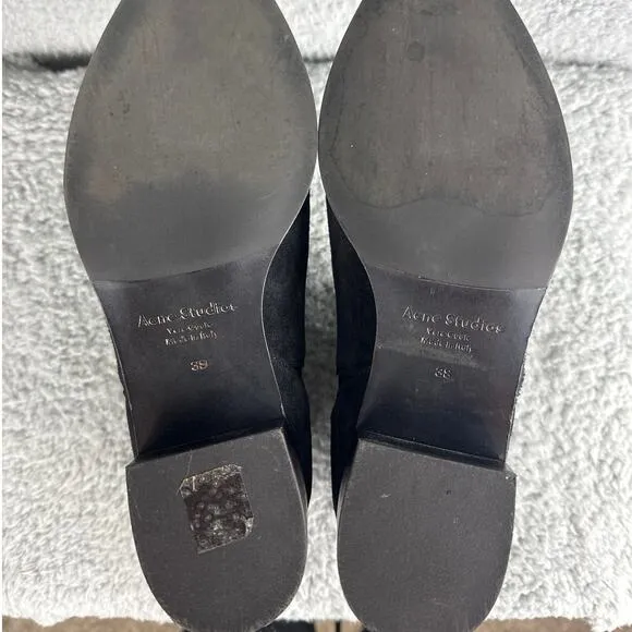 Acne Studios Jensen Bootie Black Suede Size 38 (US 8) Made in Italy