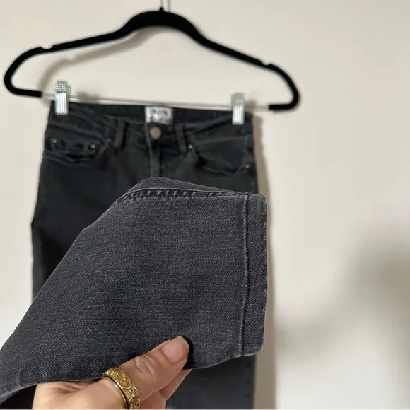 Acne Studios Skin 5 Skinny Jeans In Used Black Ankle Cropped Jeans Size 25