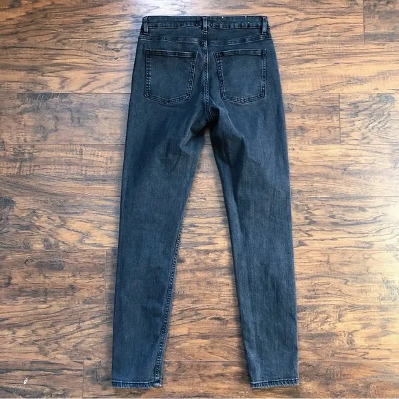 Acne Studios • Skin 5 skinny jeans Used Black faded denim mid rise ankle cropped