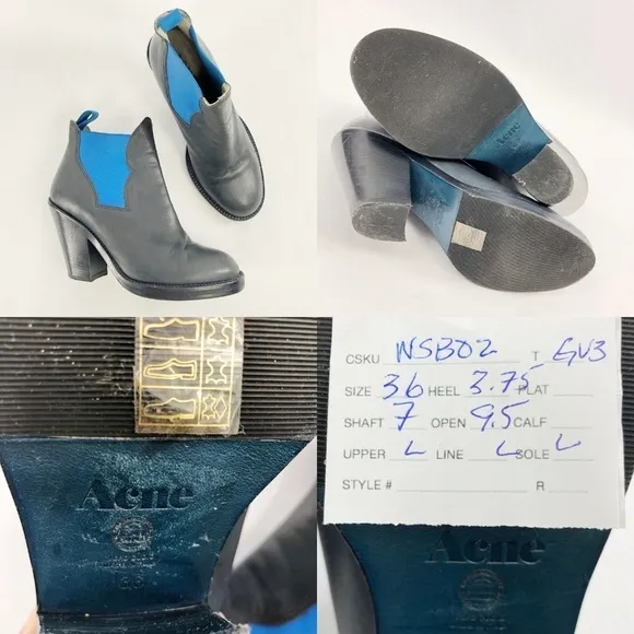 Acne Studios Star Blue Booties Ankle Boots Jodphur