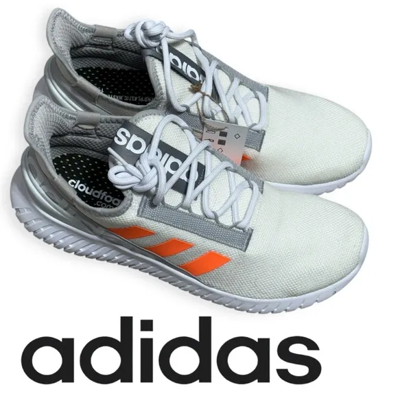 Adidas Kaptir 2.0 Mens Size 12 M White Grey Orange Training Sneaker Walk Run