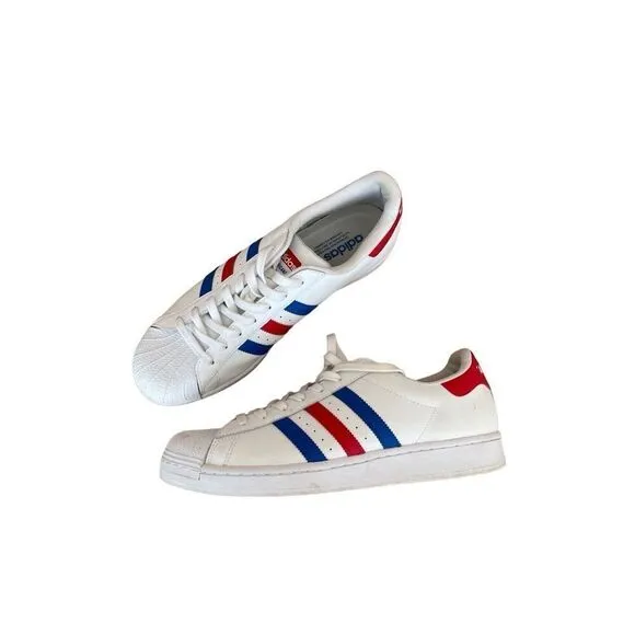 Adidas Mens White Americana vs. Superstar USA Sneakers Athletic Shoes Size 11