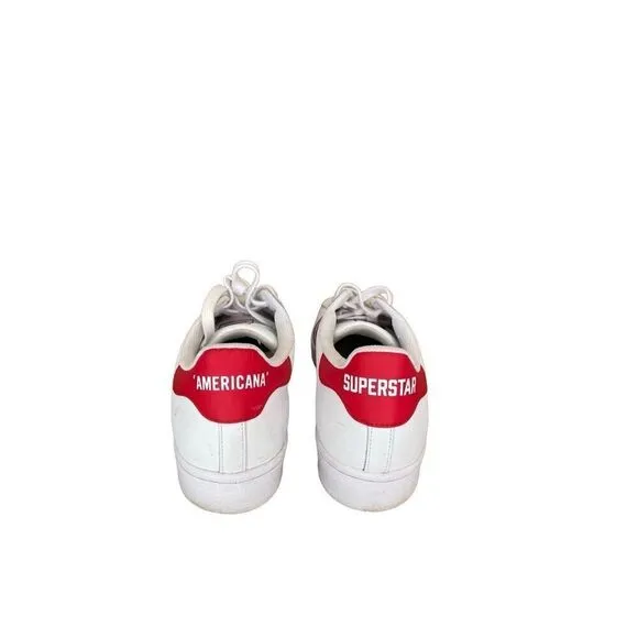 Adidas Mens White Americana vs. Superstar USA Sneakers Athletic Shoes Size 11