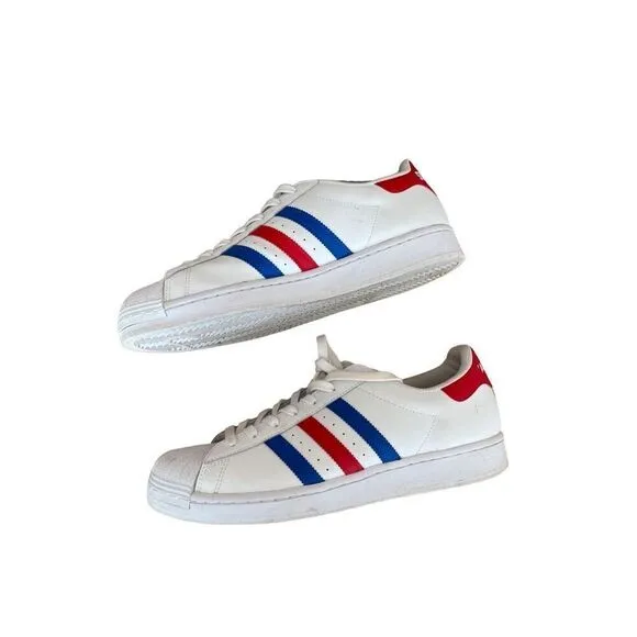 Adidas Mens White Americana vs. Superstar USA Sneakers Athletic Shoes Size 11